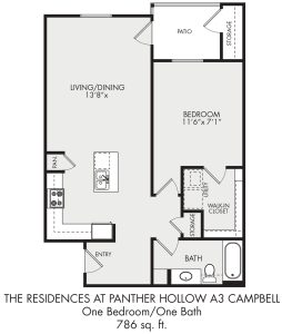 the residences at panther hollow apartment floor plan at The Panr Hollow